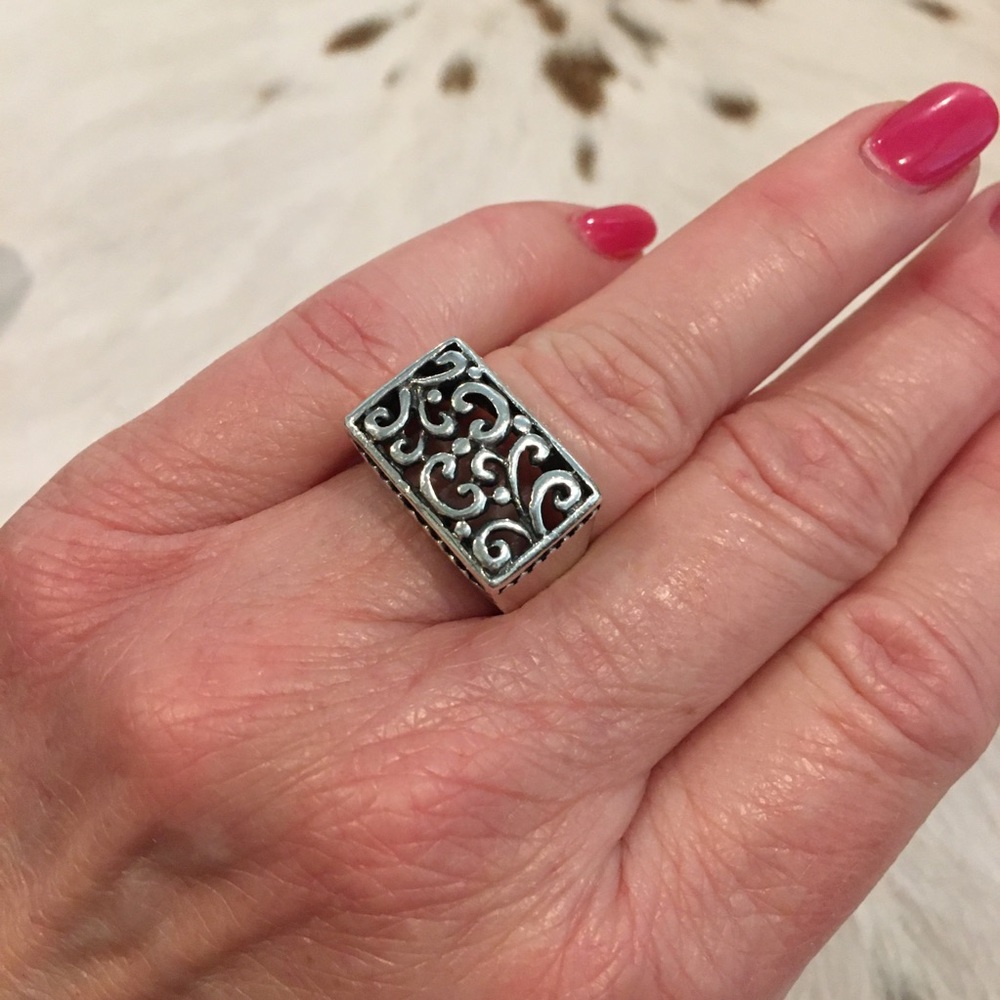 Vintage Sterling Silver Filagree Design Ring